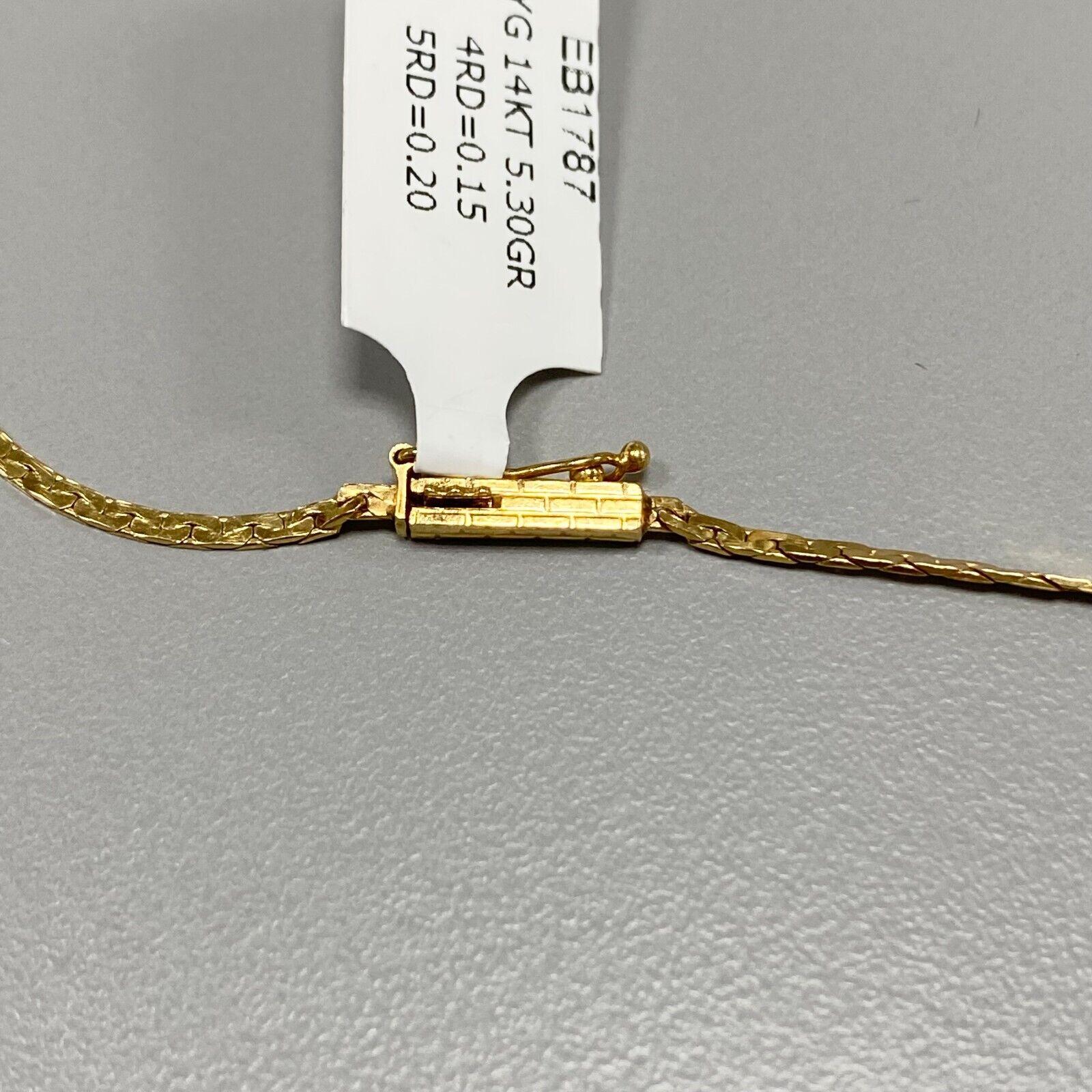 Halskette aus 14k Gelbgold mit Saphiren und Diamanten 1
