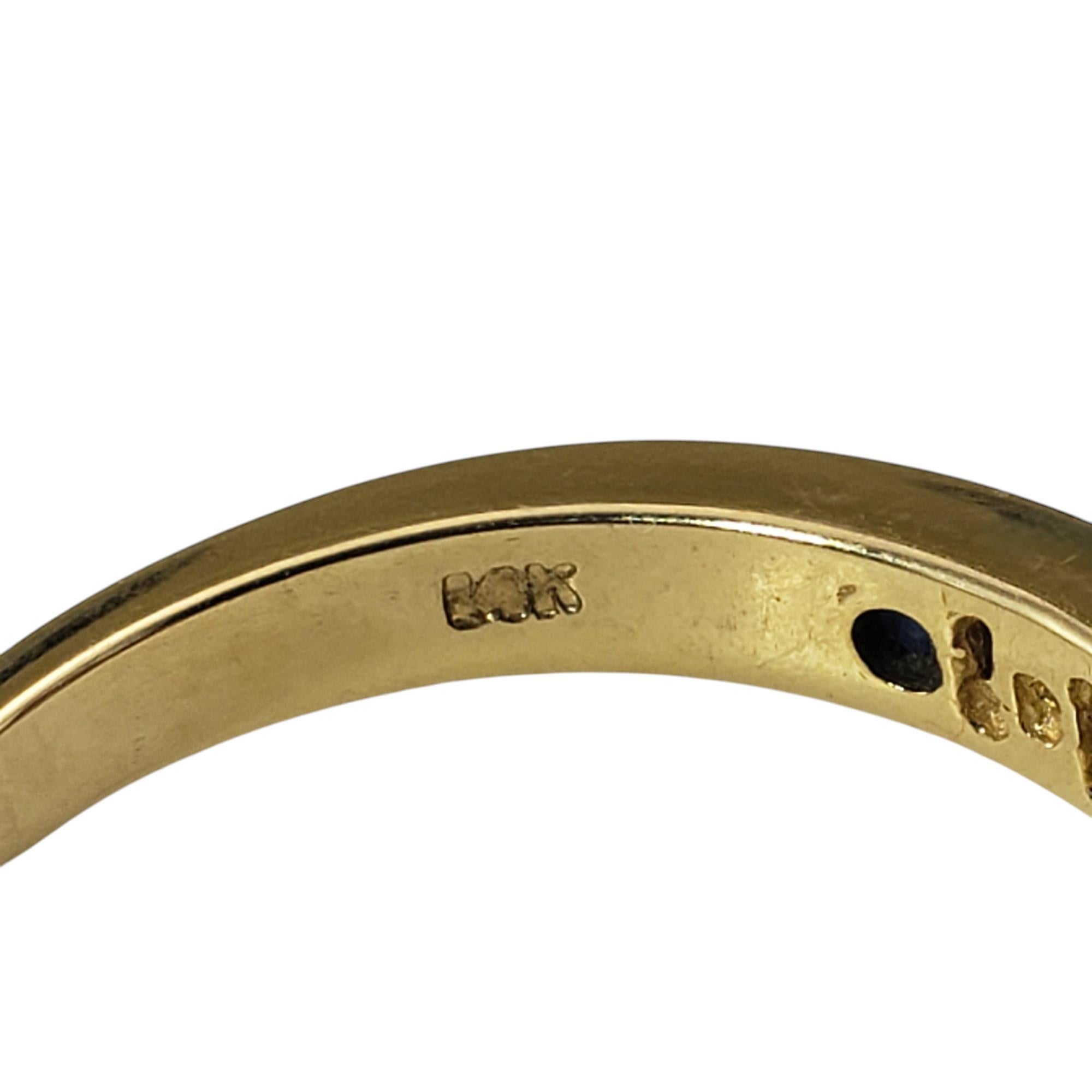 Women's 14K Yellow Gold Sapphire & Diamond Band Ring Size 6.25 #19895 For Sale