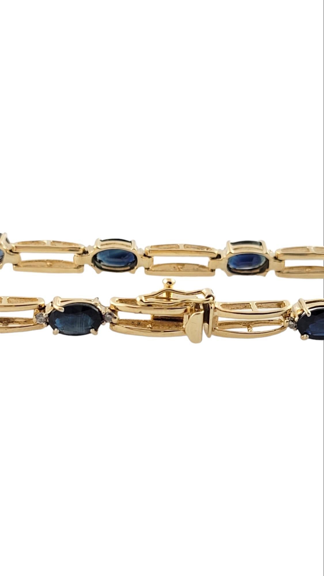 Armband aus 14 Karat Gelbgold mit Saphiren und Diamanten #15886 (Brillantschliff)