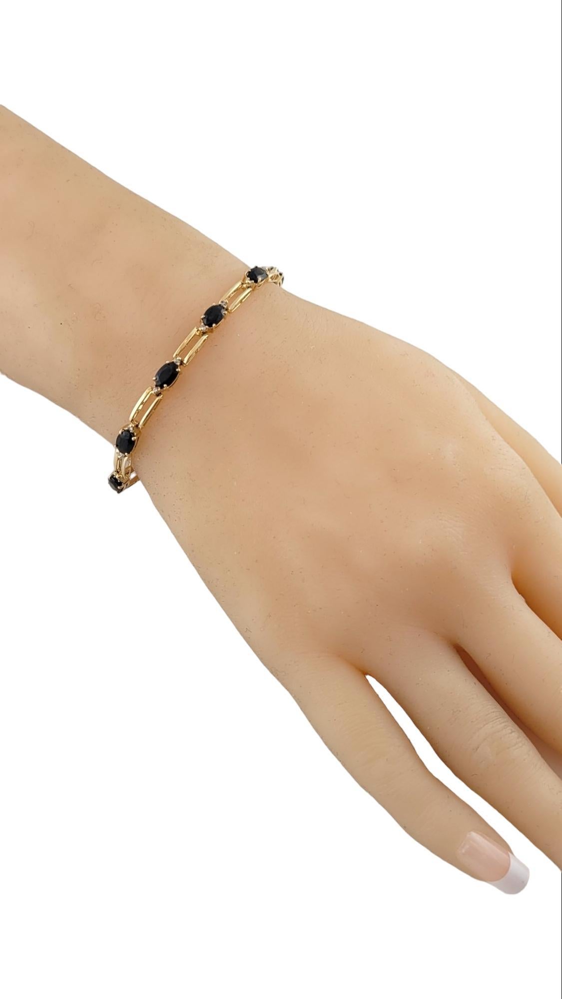 Armband aus 14 Karat Gelbgold mit Saphiren und Diamanten #15886 1