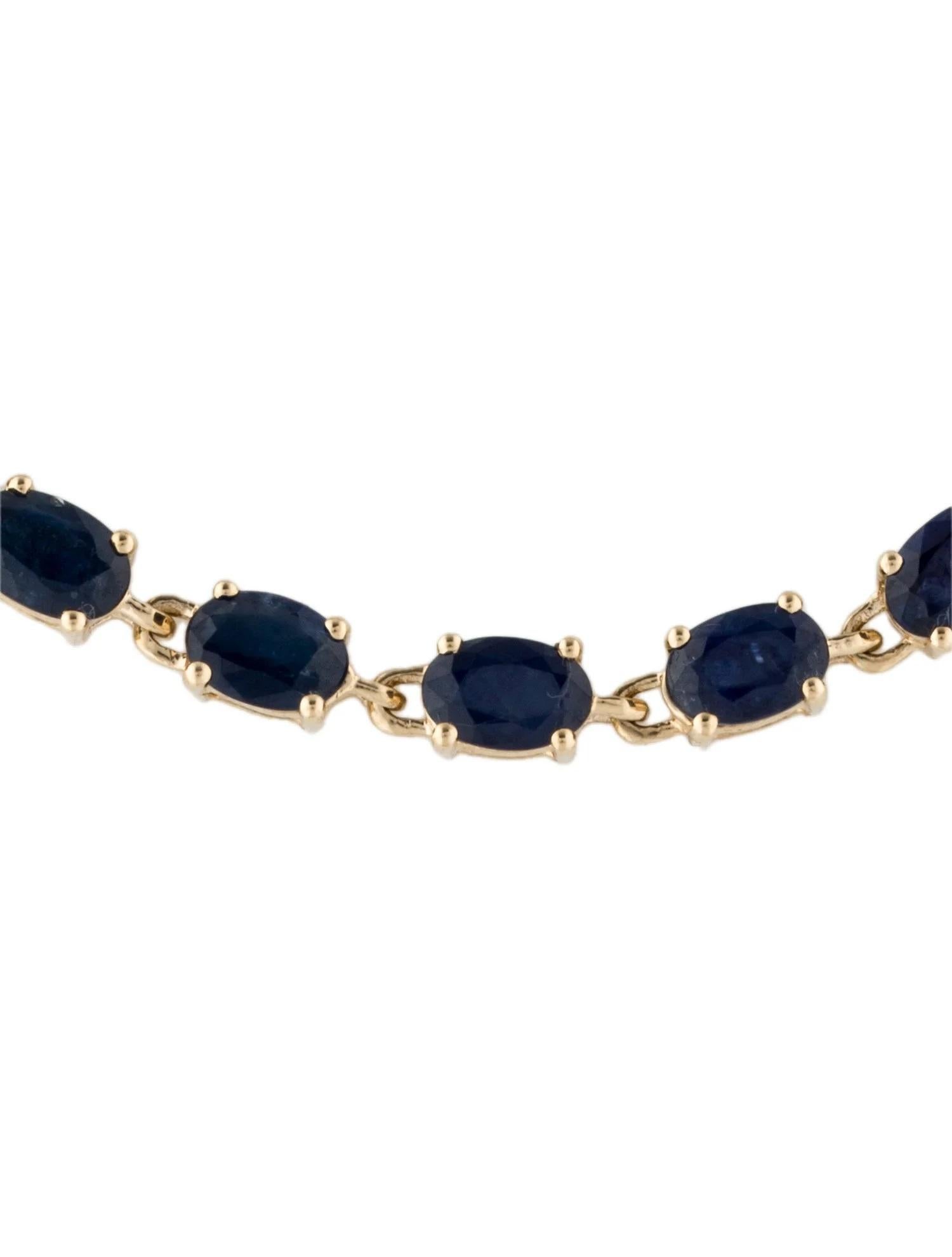 Artiste Bracelet à maillons en or jaune 14 carats avec saphirs ovales de 12,65 carats en vente