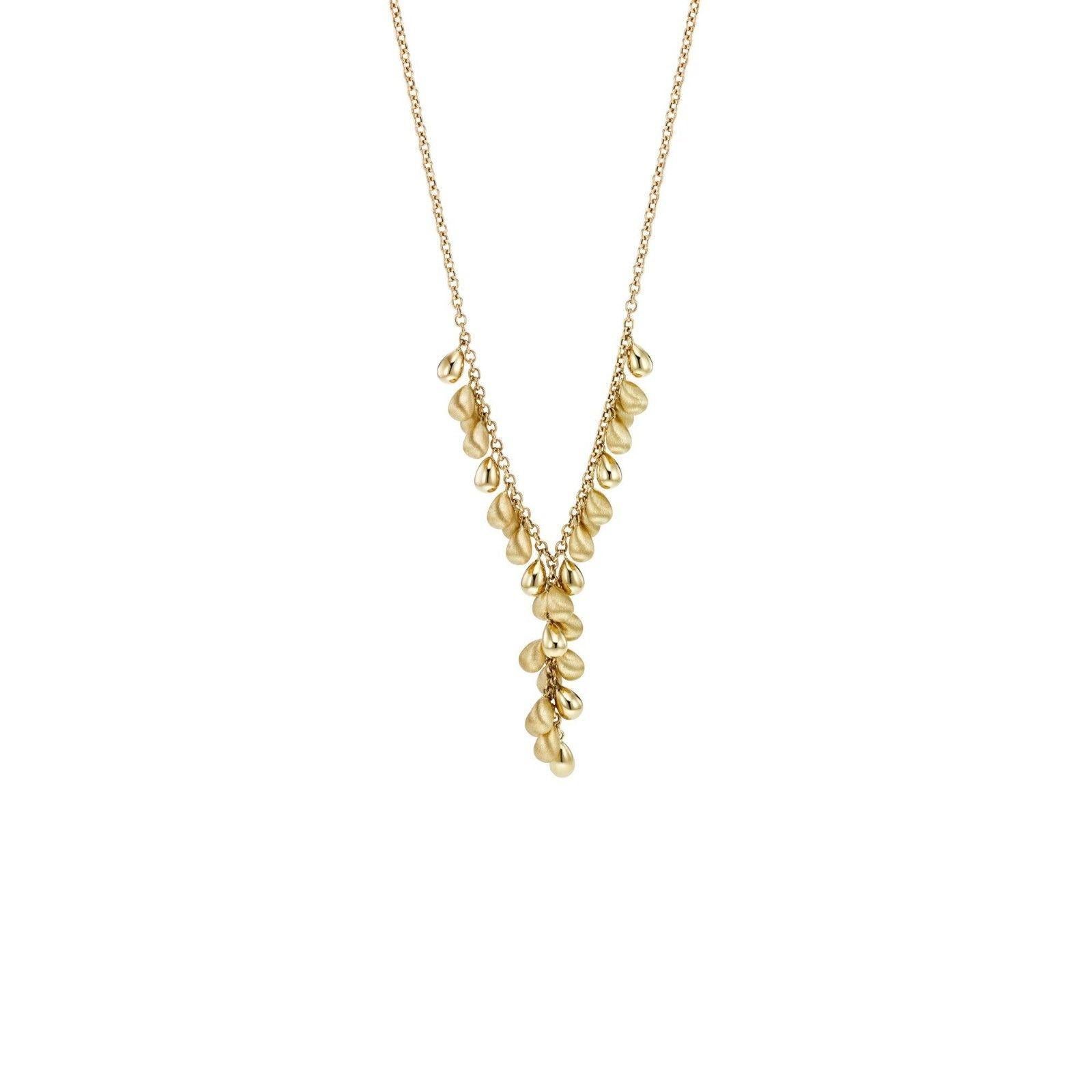 Women's or Men's 14 Karat Yellow Gold Satin Necklace For Sale