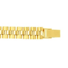 14 Karat Yellow Gold Satin Panther Bracelet