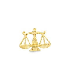 14k Yellow Gold Scales of Justice Pendant