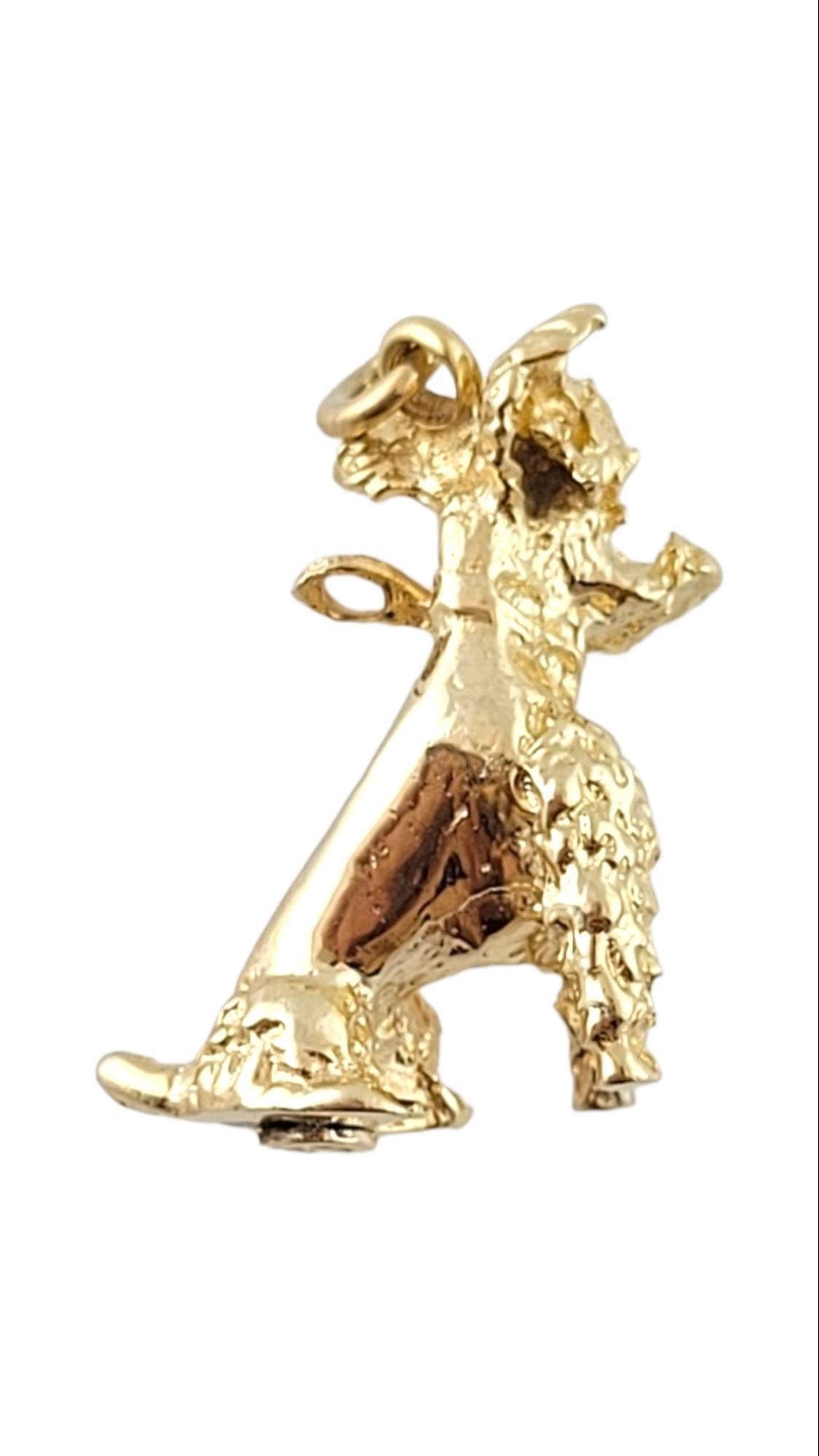 14K Yellow Gold Schnauzer Dog Charm #15184 In Good Condition In Washington Depot, CT