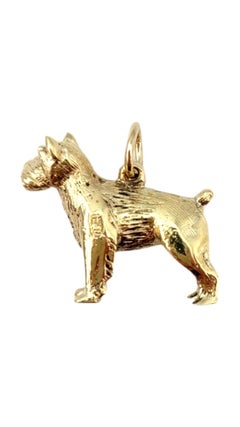 14 Karat Gelbgold Schnauzer Hundeanhänger #20323