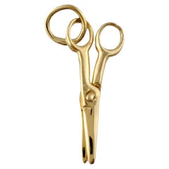 Vintage 14K Yellow Gold Scissor Charm