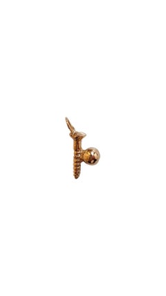 14K Yellow Gold Screw Ball Charm #20536
