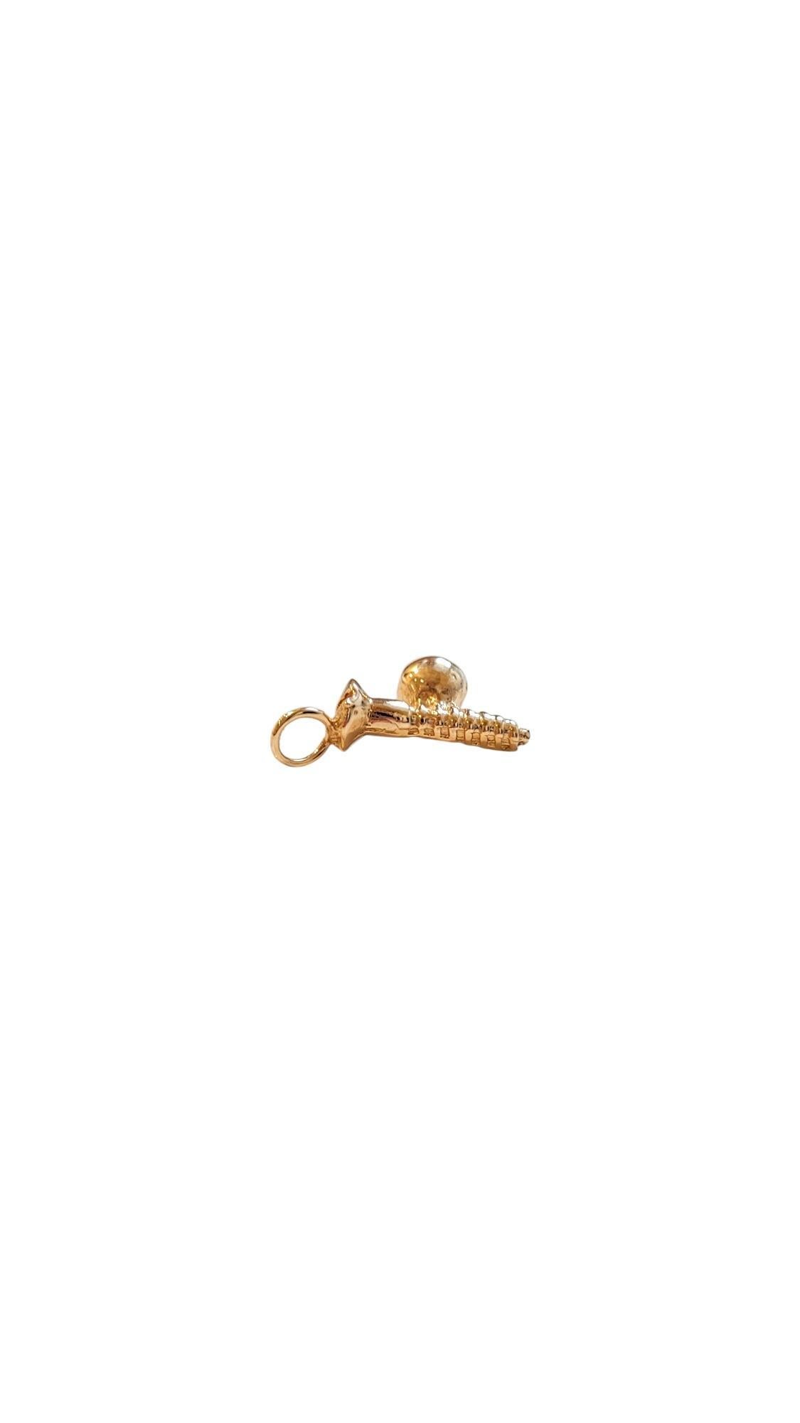 Women's 14K Yellow Gold Screw Ball Charm #20536 For Sale