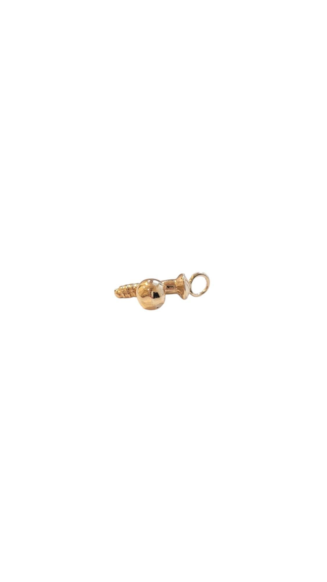 14K Yellow Gold Screw Ball Charm #20536 For Sale 1