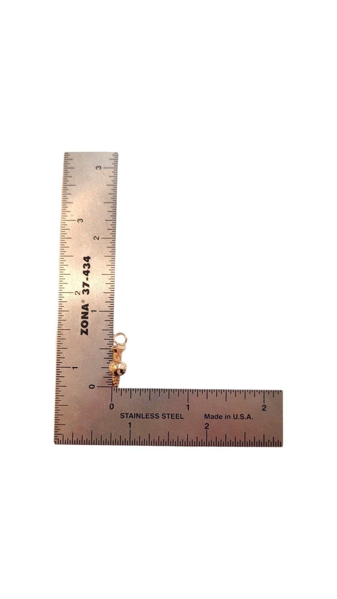 14K Yellow Gold Screw Ball Charm #20536 For Sale 2