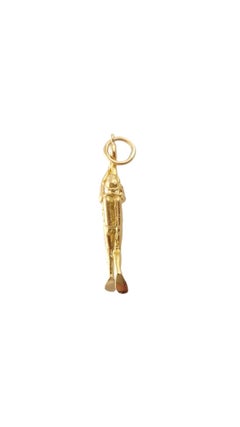 14K Yellow Gold Scuba Diver Charm #16311