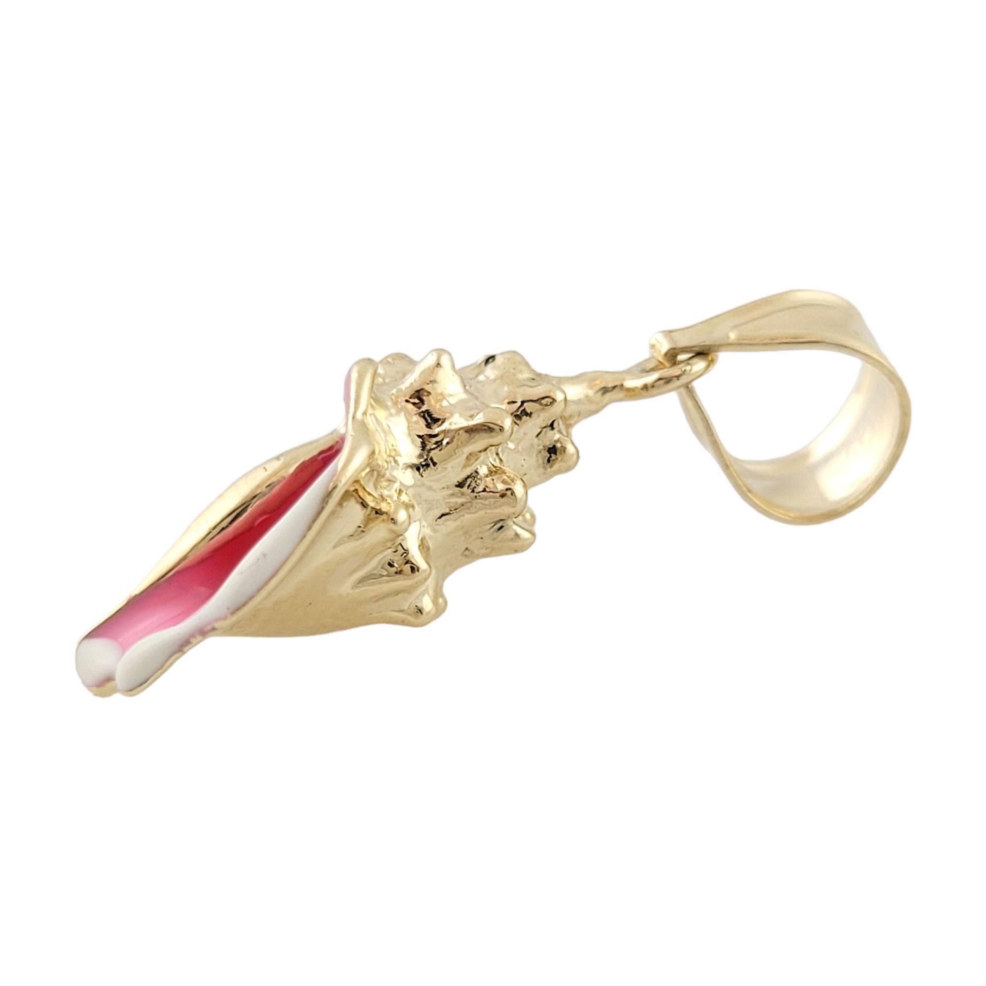 Vintage 14K Yellow Gold Sea Shell Charm

This adorable 14K yellow gold sea shell conch charm is decorated with beautiful pink and white enamel!

Size: 18mm X 9.5mm X 7mm

Length w/ bail: 28mm

Weight: 2.3 g/ 1.4 dwt

Hallmark: 14K MM

Very good