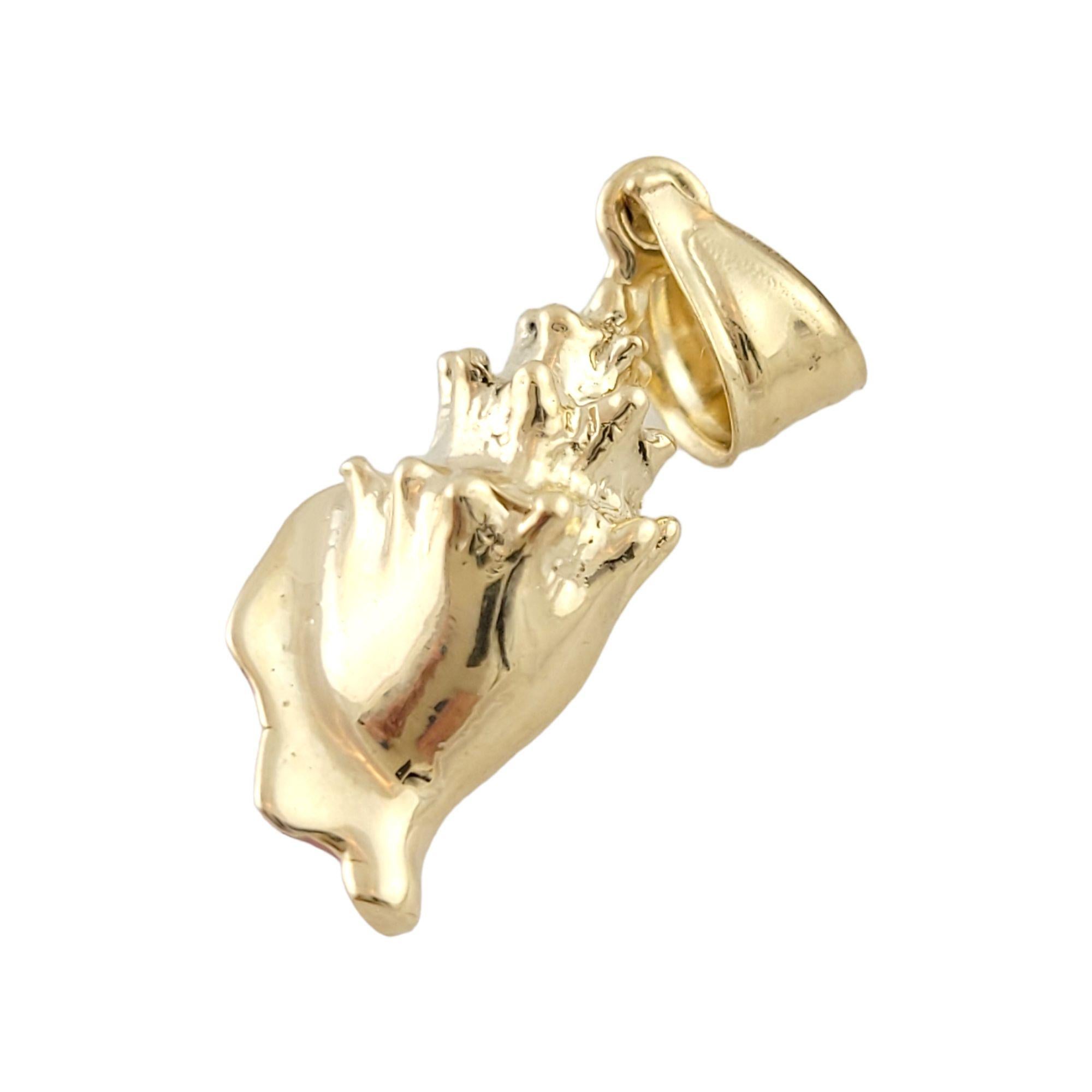Women's 14K Yellow Gold Sea Conch Shell Charm #13388 For Sale