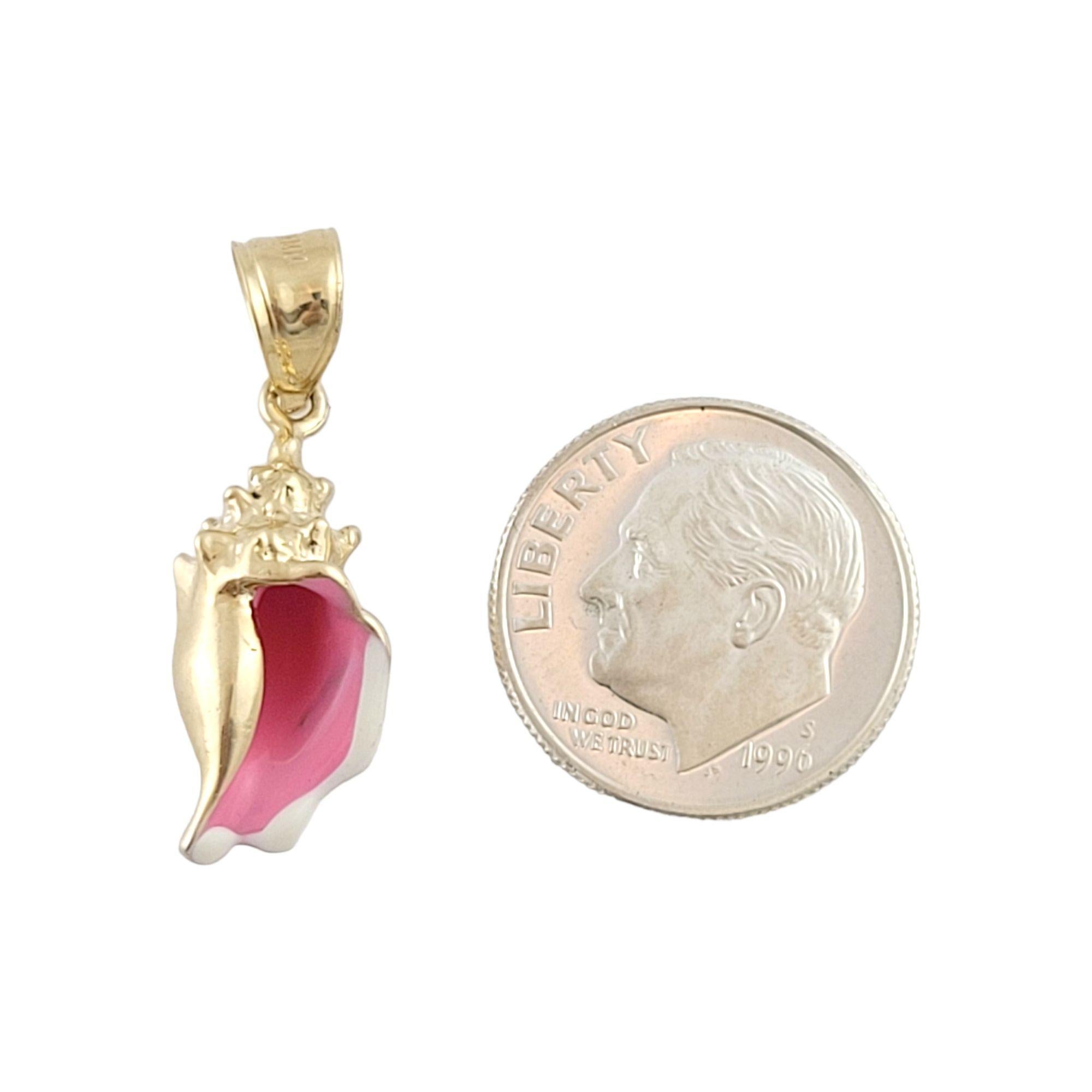 14K Yellow Gold Sea Conch Shell Charm #13388 For Sale 2