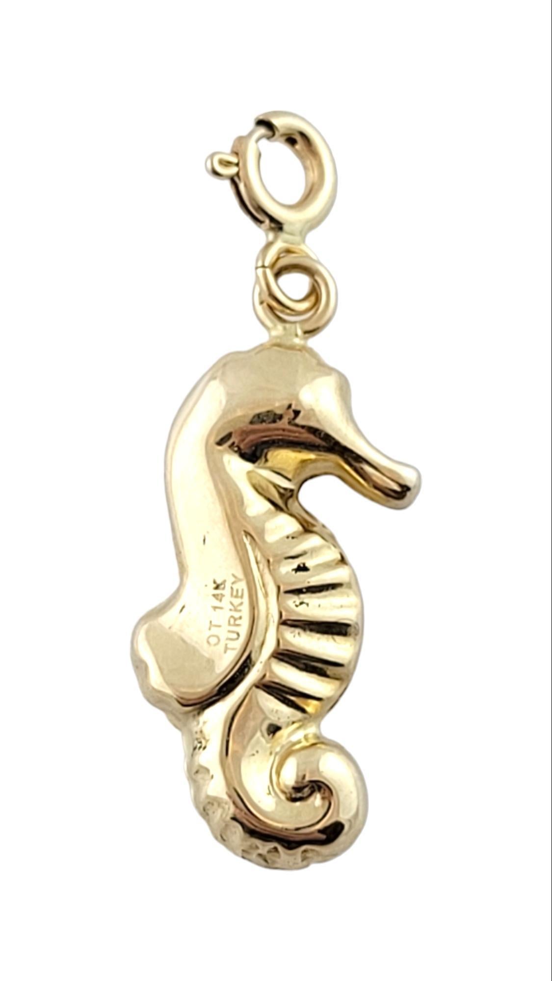 Women's 14K Yellow Gold Sea Horse Charm #15813 For Sale