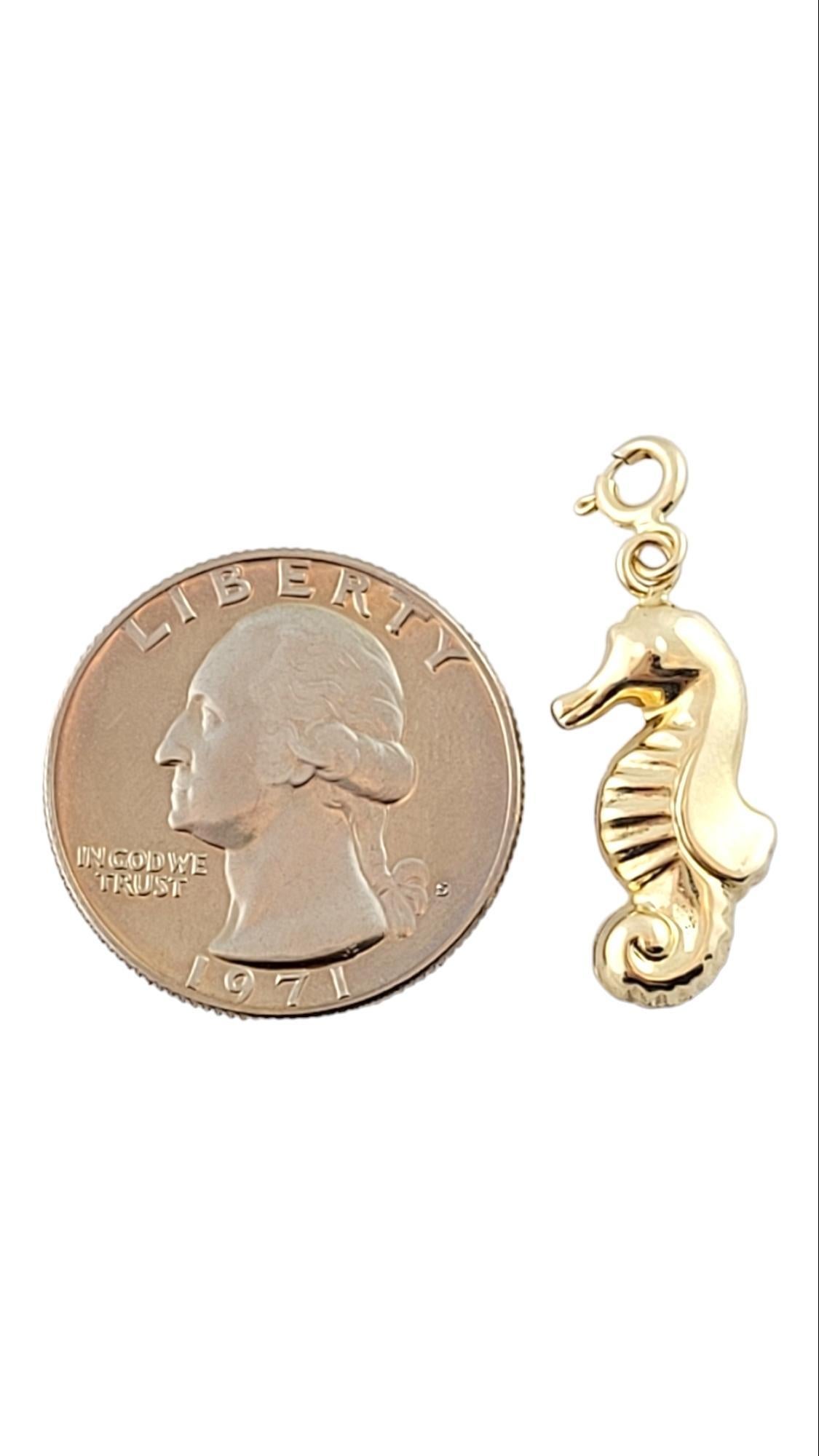 14K Yellow Gold Sea Horse Charm #15813 For Sale 1