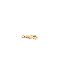 14K Yellow Gold Sea Horse Pendant or Charm Fun Ocean Inspired