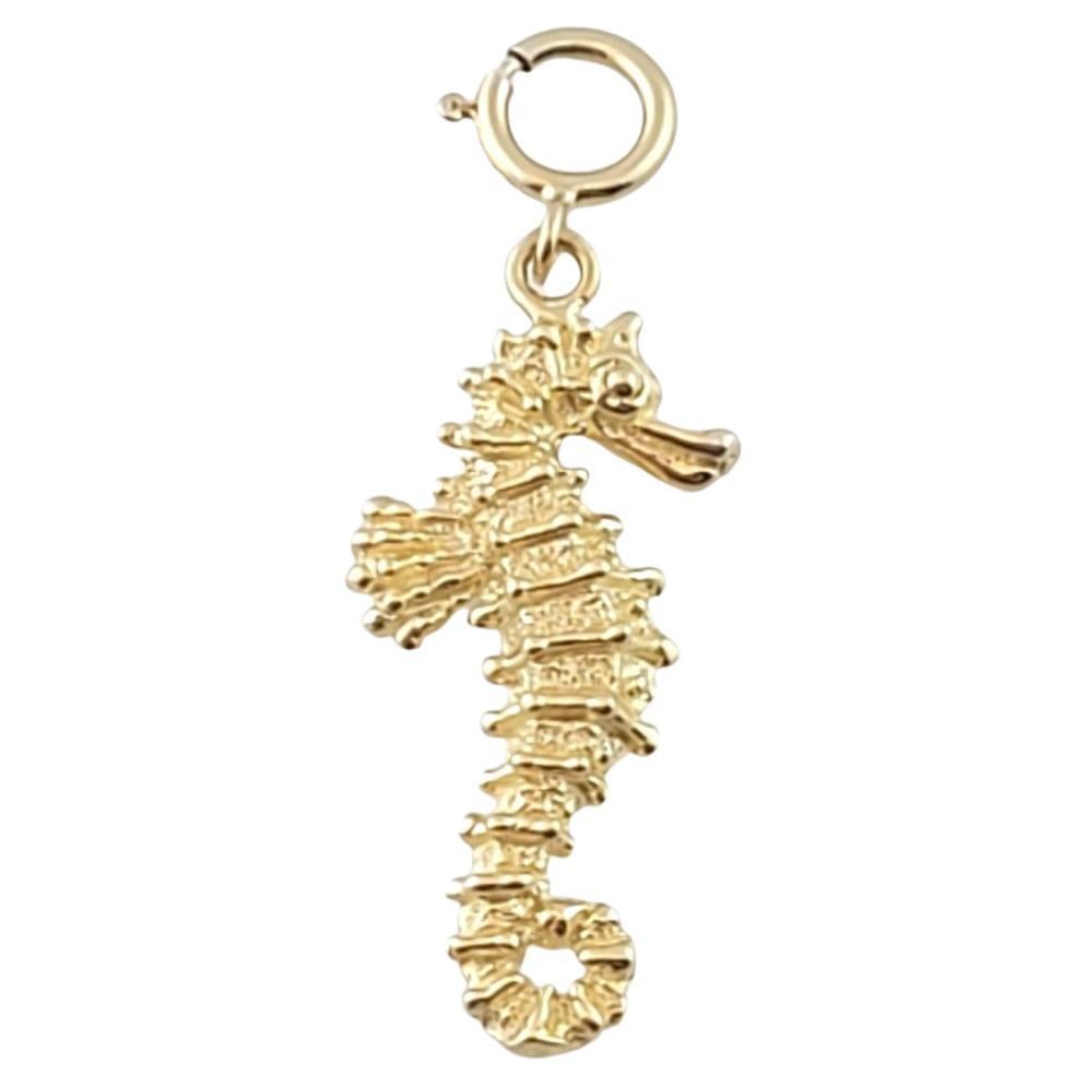 14K Yellow Gold Seahorse Charm #14295 For Sale