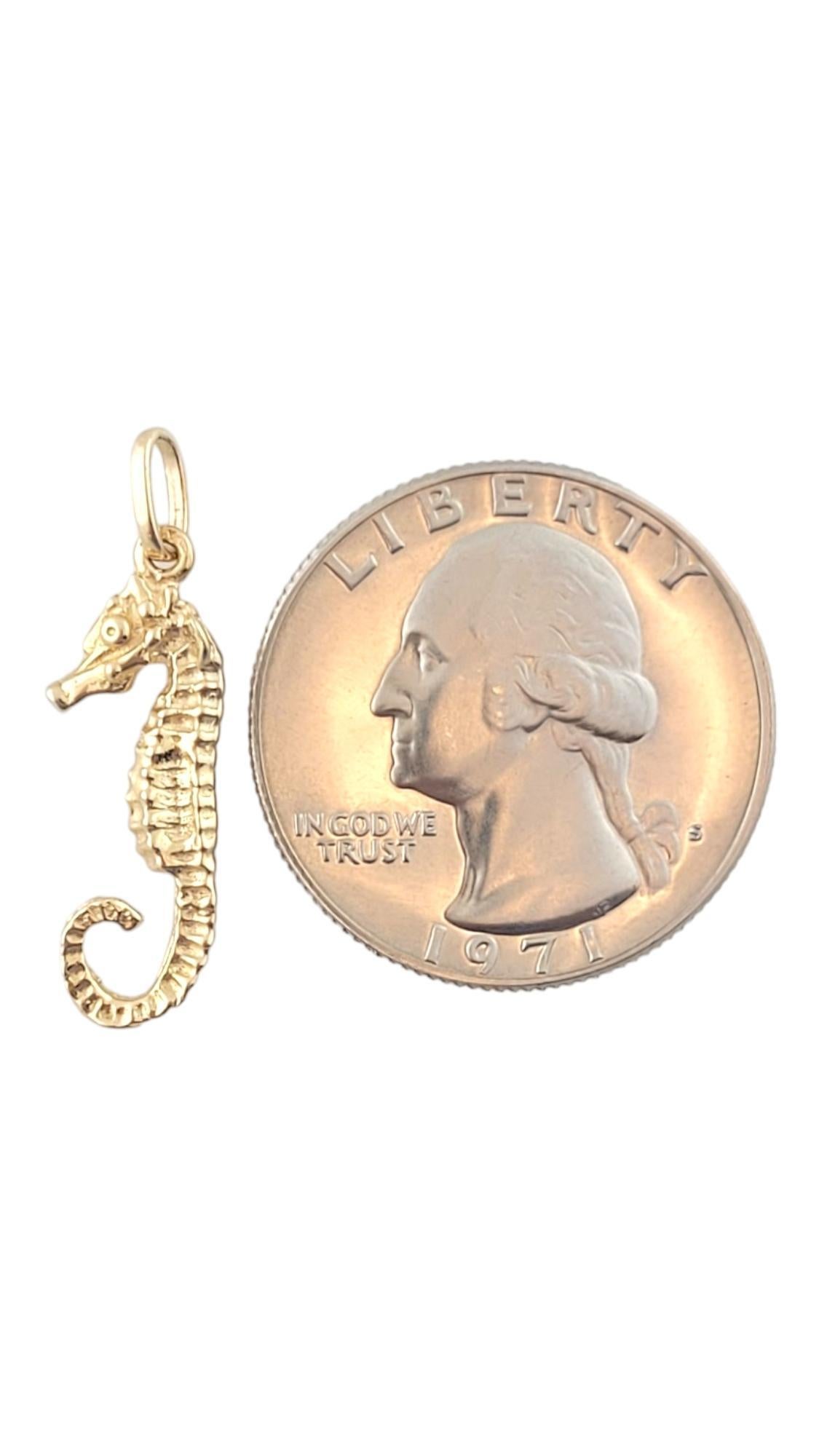 14K Yellow Gold Seahorse Charm #16357 In Good Condition For Sale In Washington Depot, CT