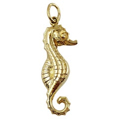 14K Yellow Gold Seahorse Charm