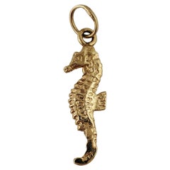 14K Yellow Gold Seahorse Charm