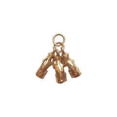 14K Yellow Gold See No Evil, Hear No Evil, Speak No Evil Charm #17499