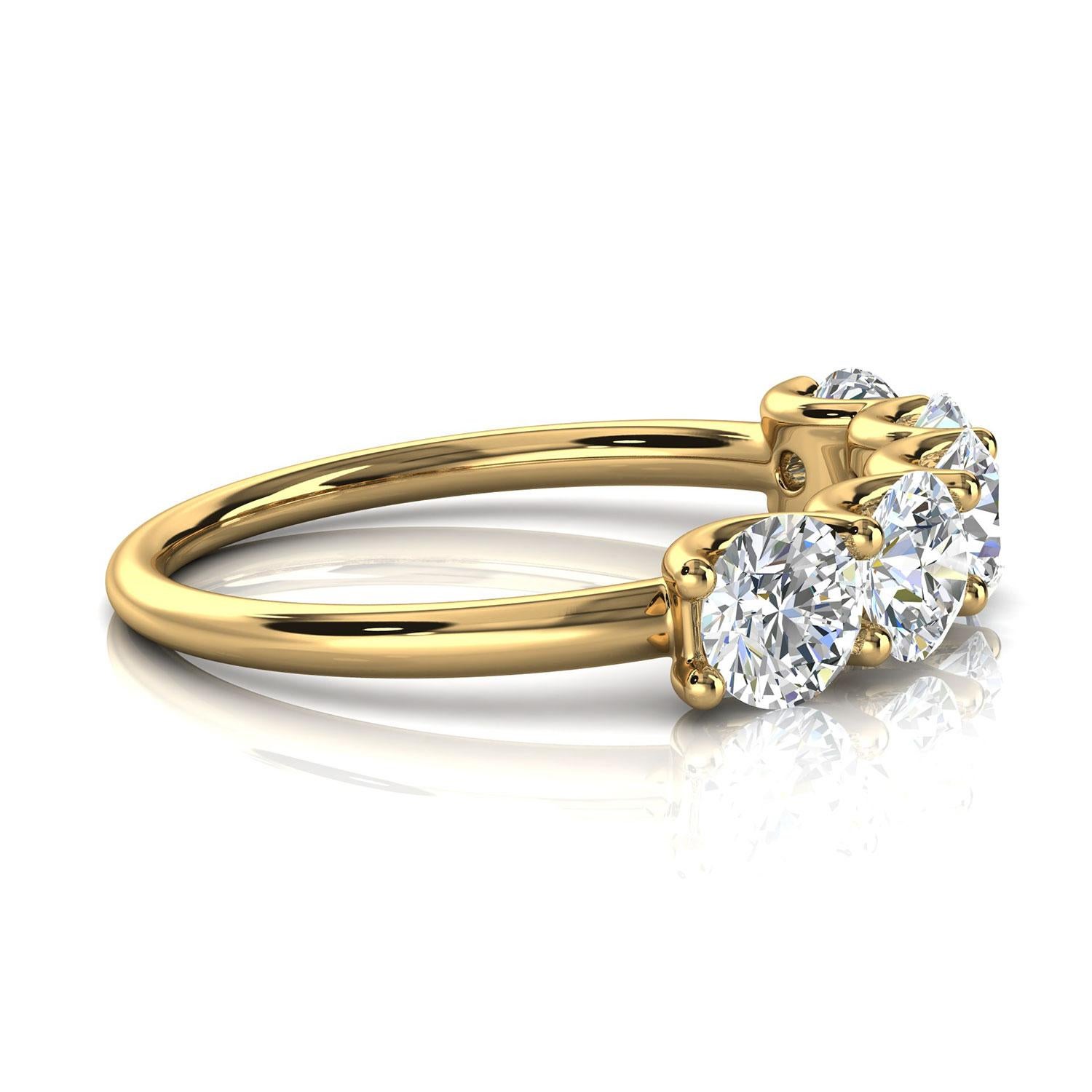 Round Cut 14k Yellow Gold Sevilla Diamond Ring '1.5 Ct. Tw' For Sale