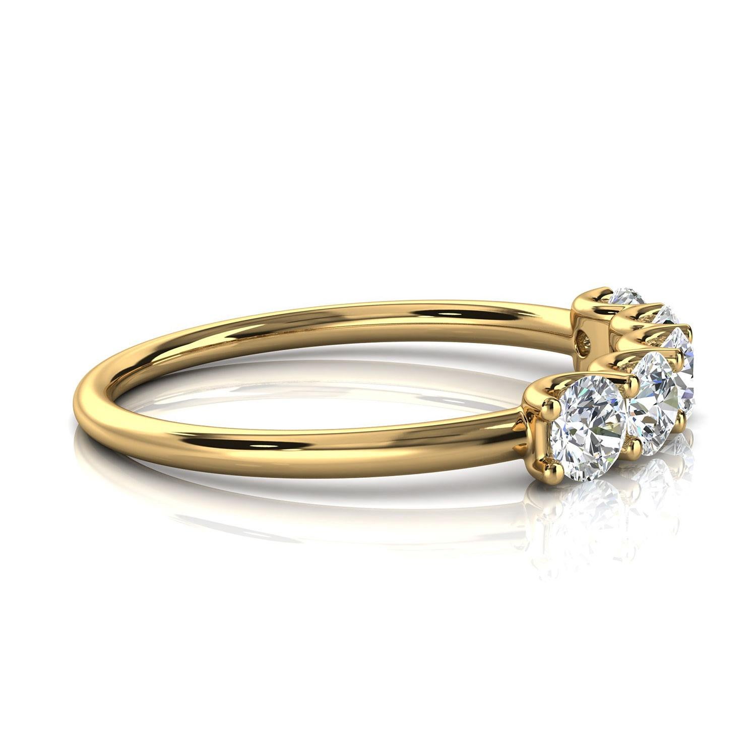 Round Cut 14k Yellow Gold Sevilla Diamond Ring '3/4 Ct. Tw' For Sale