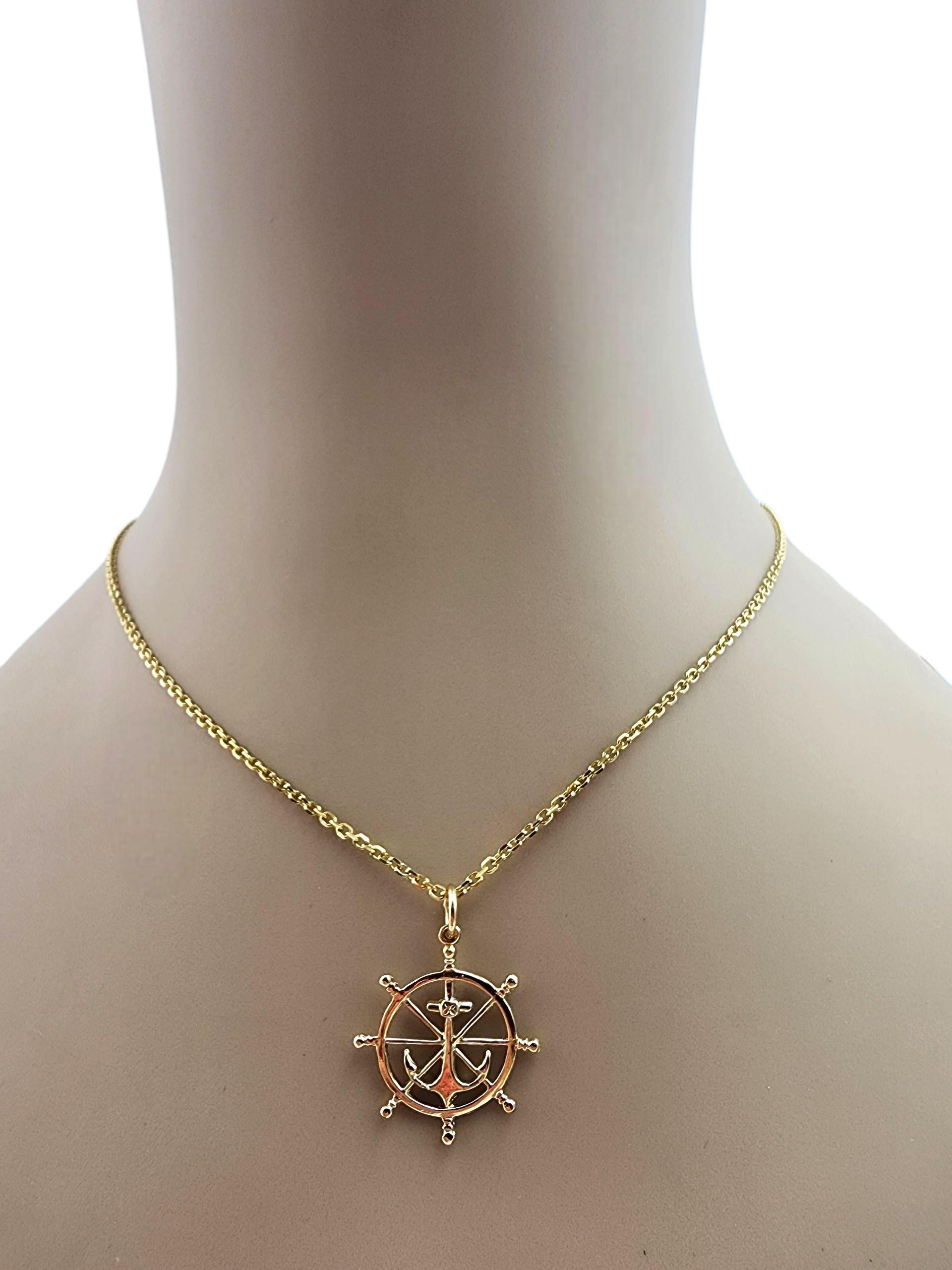 14K Gelbgold Schiff Rad Charme #22493 im Angebot 2