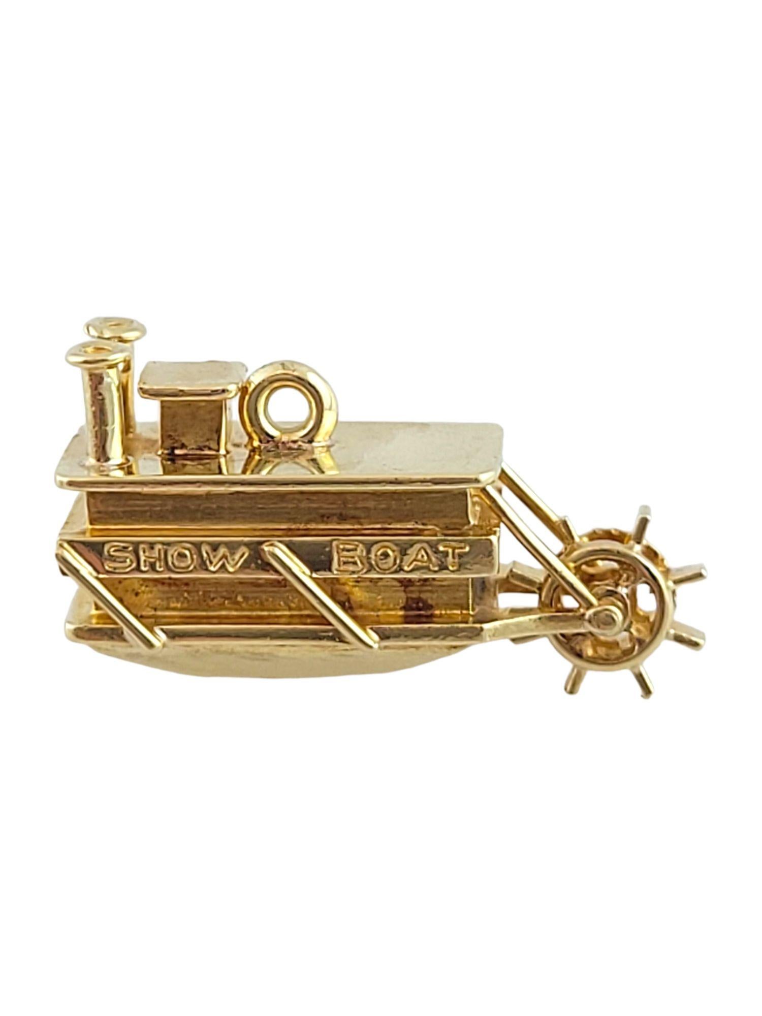  14K Yellow Gold Show Boat Charm #14803 For Sale 1