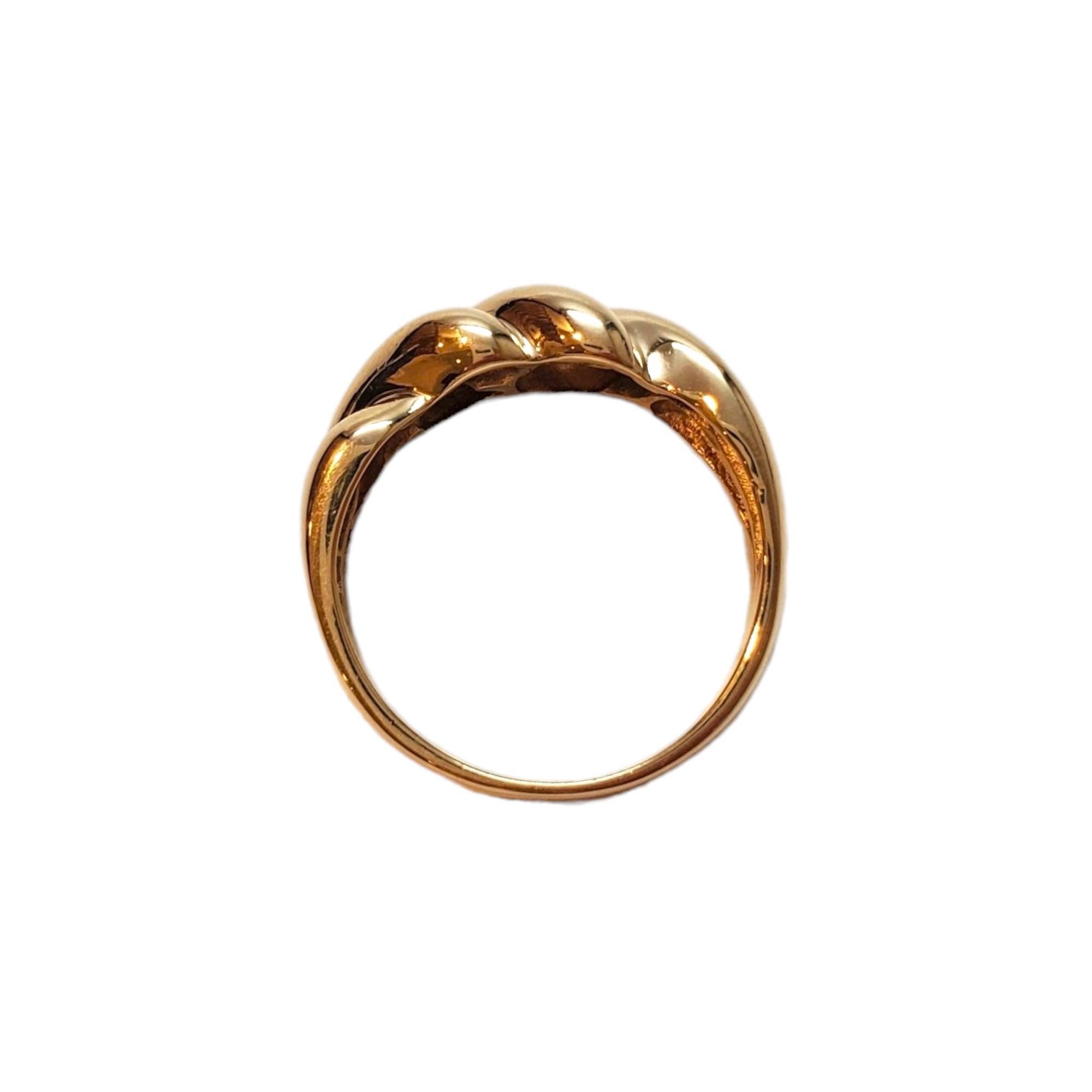 14K Yellow Gold Shrimp Ring #17326 In Good Condition For Sale In Washington Depot, CT