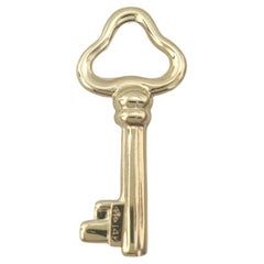 14K Yellow Gold Skeleton Key Pendant  #17743