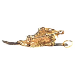 14K Yellow Gold Ski Boot Charm #18446