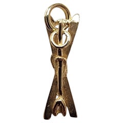 14K Yellow Gold Ski Pendant #25526