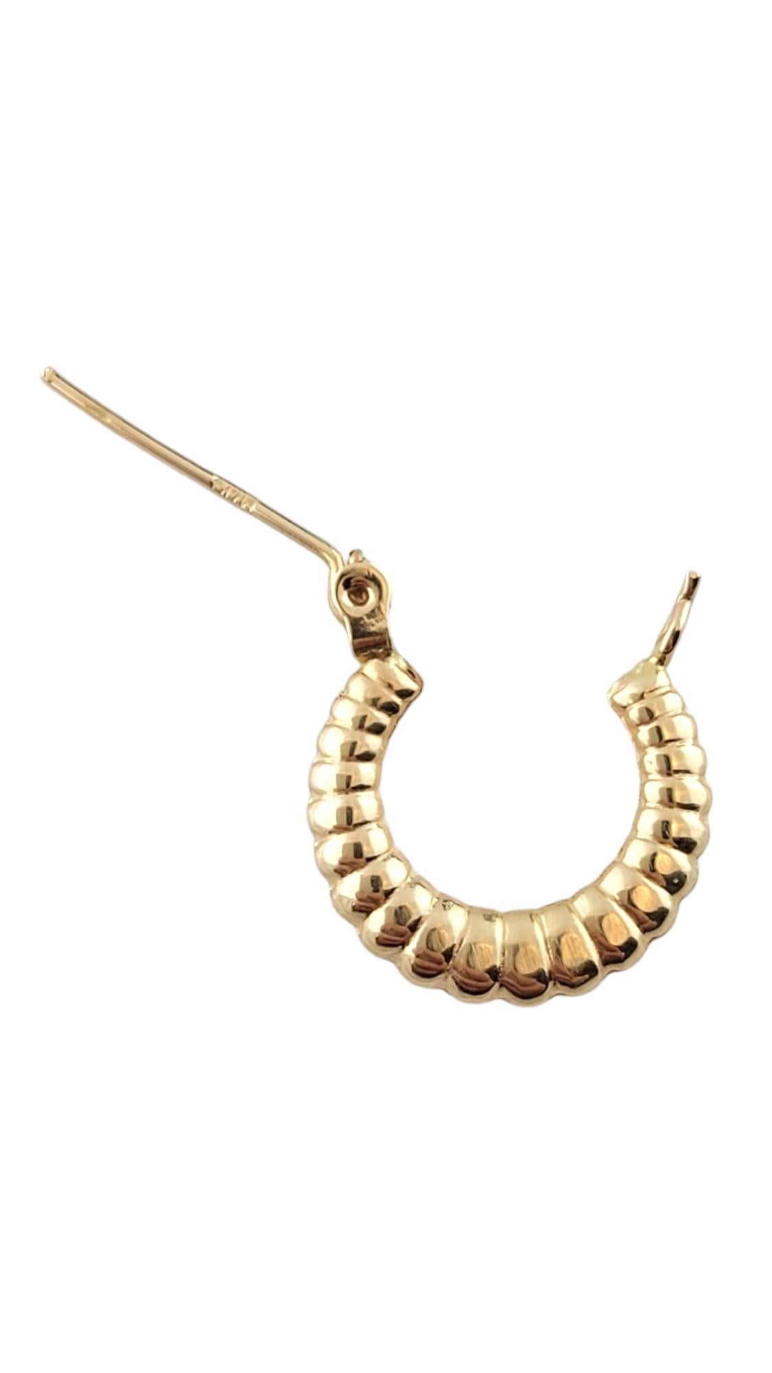 14K Yellow Gold Small Bubble Hoop Earrings #16262 For Sale 1