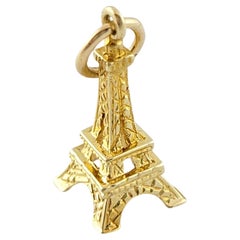 14k Yellow Gold Small Eiffel Tower Charm