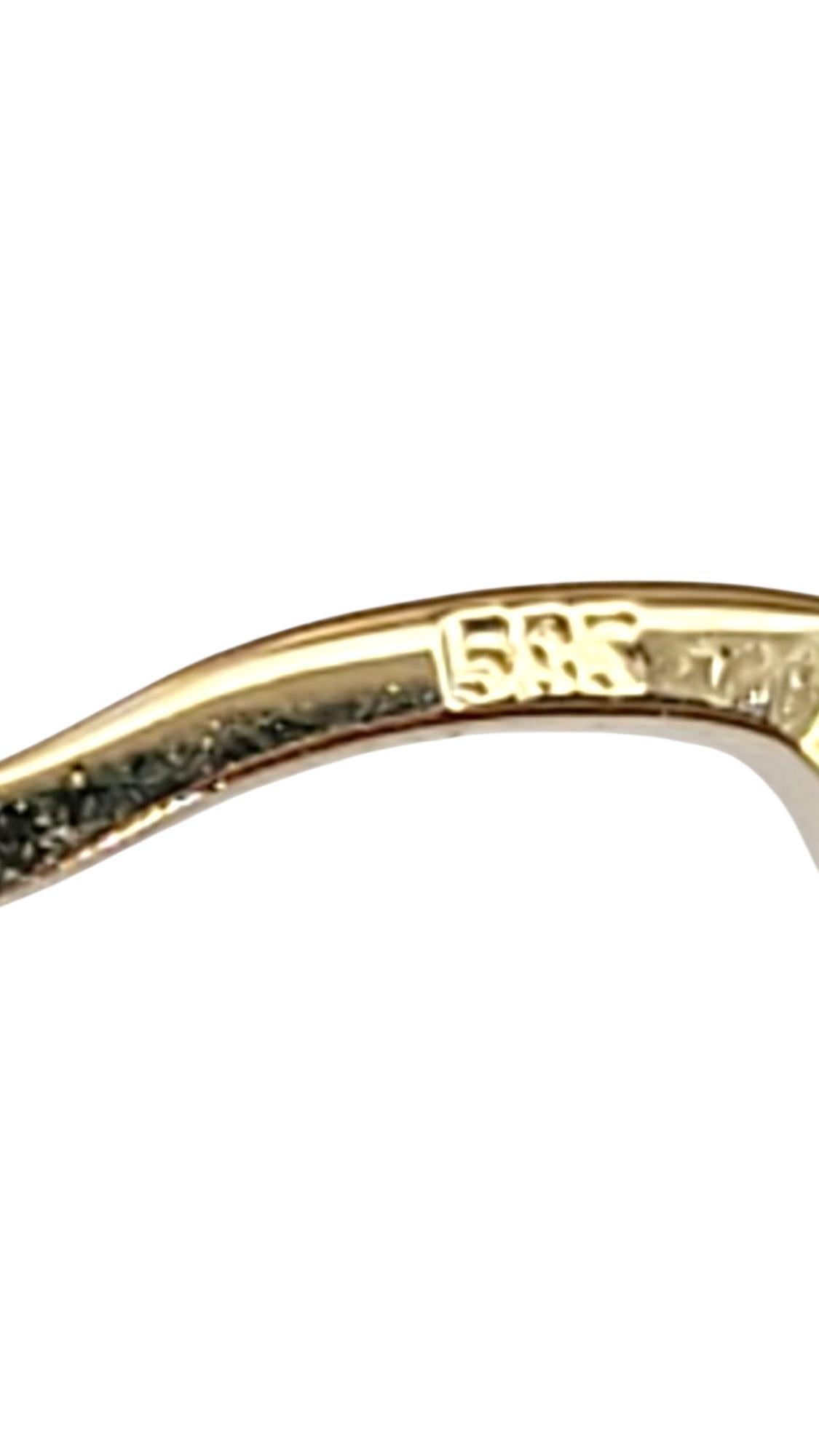 De las mujeres Pendientes de aro pequeños de oro amarillo de 14 quilates #21658 en venta
