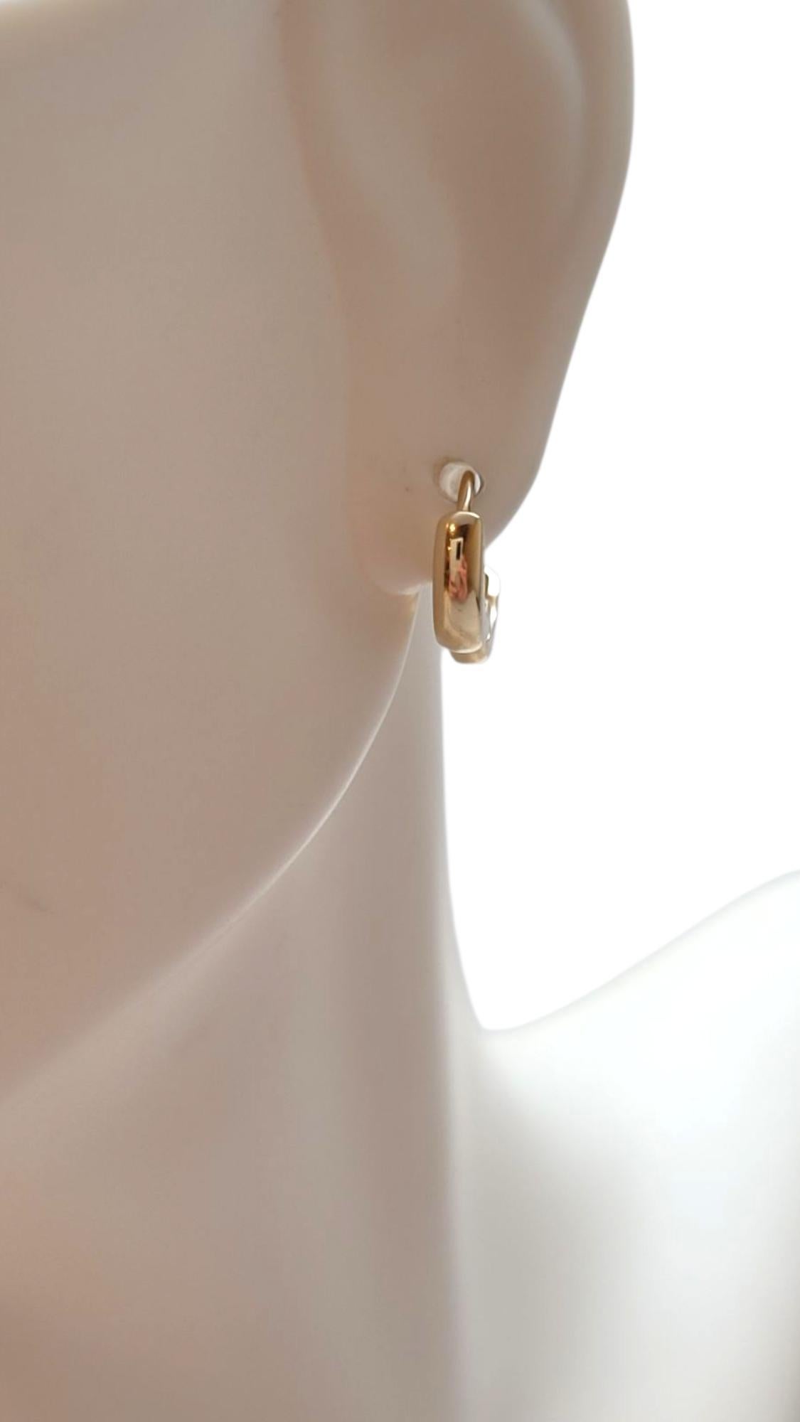 14K Yellow Gold Small Hoop Earrings #21958 in vendita 1