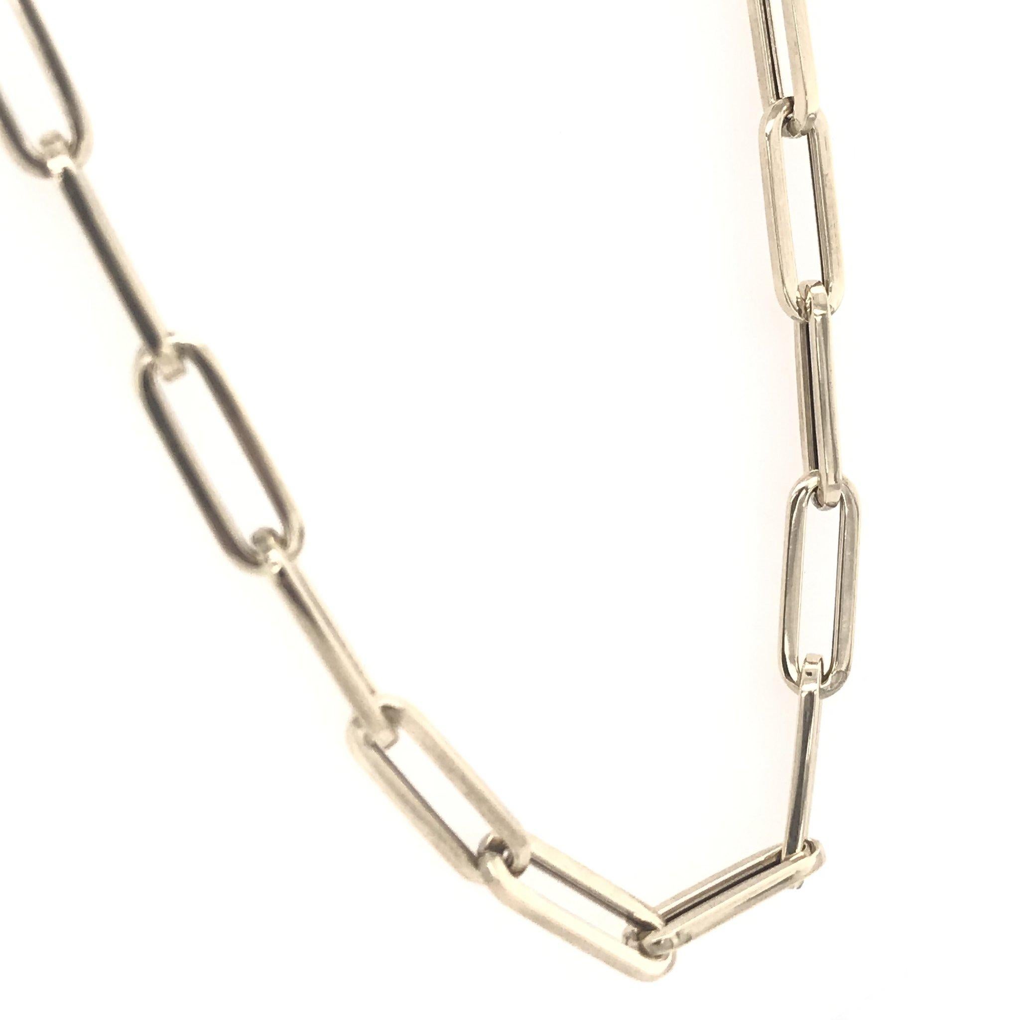 Women's 14 Karat Yellow Gold Small Link Paperclip Chain