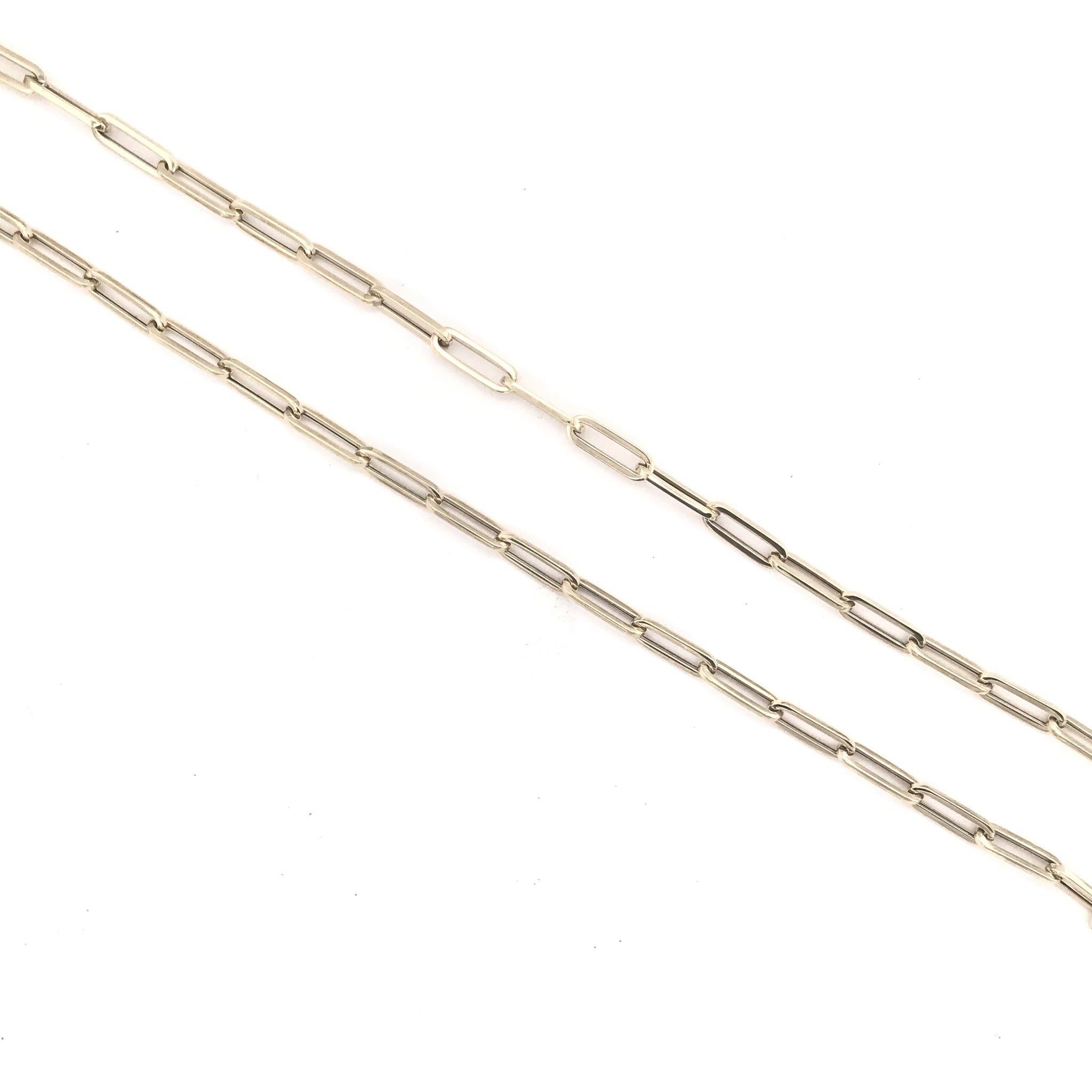 14 Karat Yellow Gold Small Link Paperclip Chain 2