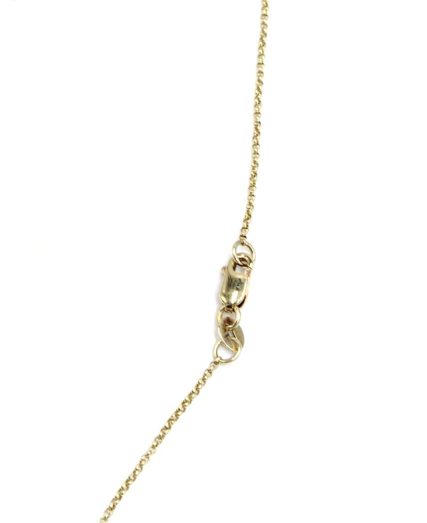 14K Yellow Gold Smoky Topaz Square Shaped Necklace and Double Halo Diamomds In New Condition For Sale In Old Tappan, NJ