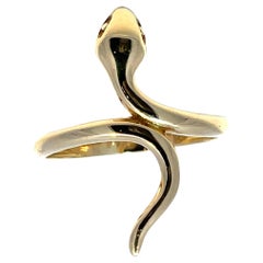 14K Yellow Gold Snake Ring