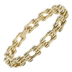 Pulsera de eslabones macizos de oro amarillo de 14 quilates, Ben Dannie Inc.