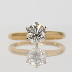 14K Yellow Gold Solitaire Diamond Ring 1.01ct