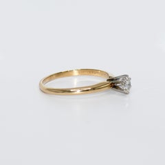 14k Gelbgold Solitär-Diamantring, .30 Karat, 2,4 Karat