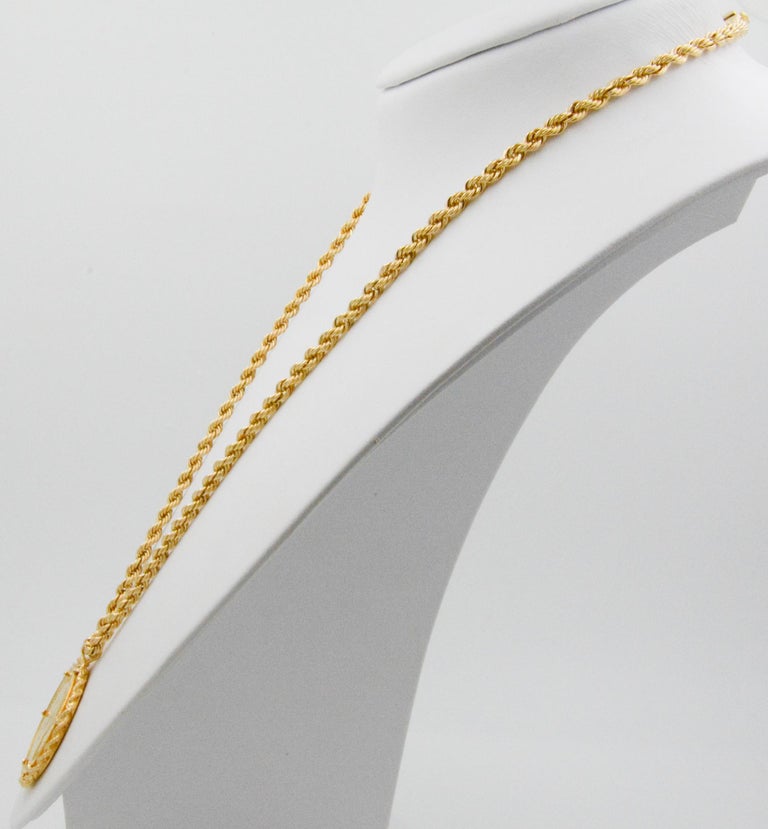 14 Karat Yellow Gold South Africa Krugerrand 1975 Coin Rope Chain at ...