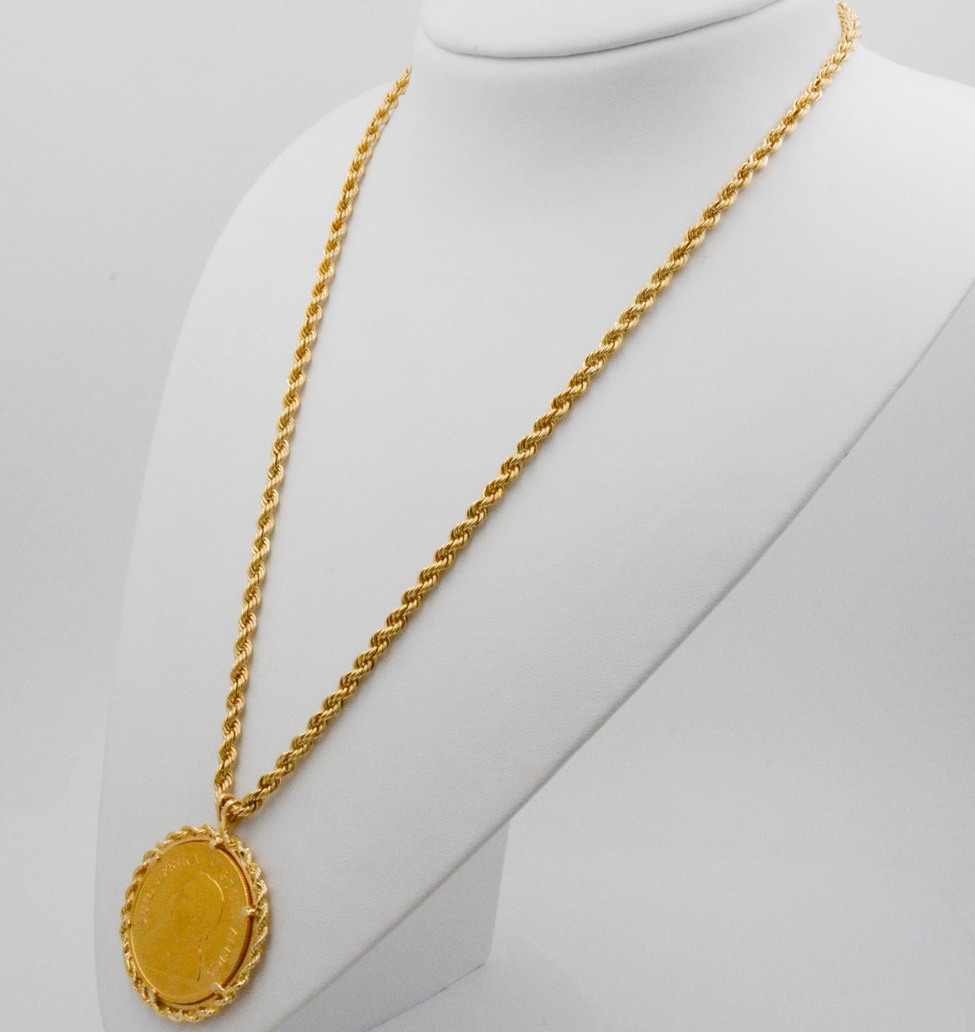 krugerrand necklace with diamonds