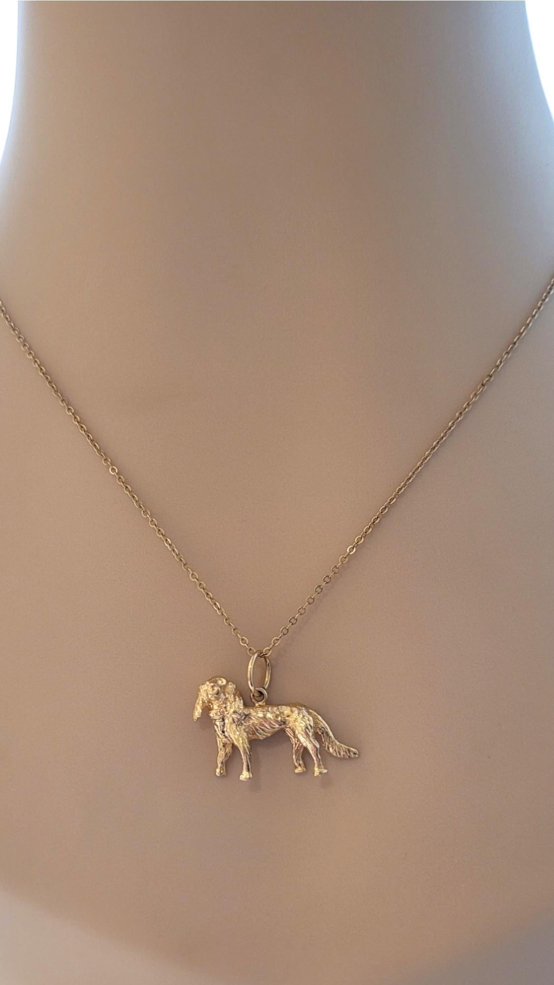 14K Yellow Gold Spaniel Dog Charm #20552 For Sale 3