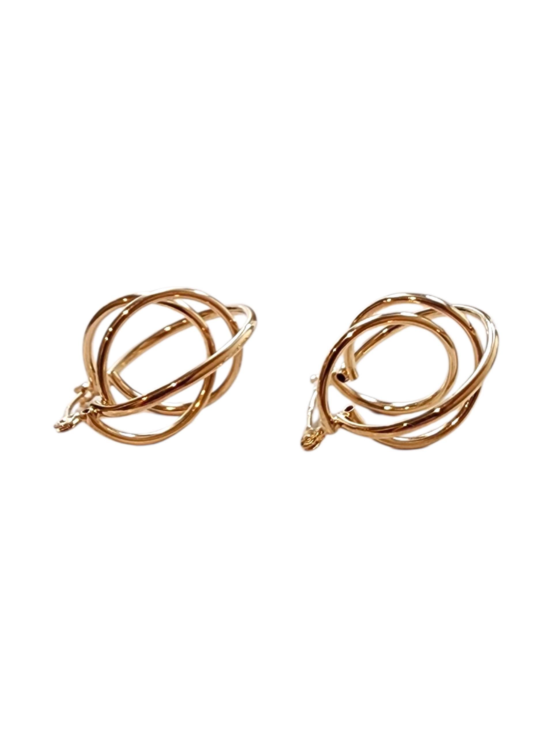 14K Yellow Gold Sphere Earrings #22787 For Sale 1